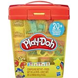 Play-Doh Grote Gereedschapkoffer, Set met meer dan 20 Accessoires en 8 Kleuren, Speelgoed voor 3 jaar en Ouder om te Knutselen, Knutselspullen, Cadeau voor Peuters en Kleuters