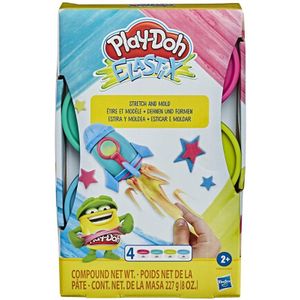 Hasbro Play-Doh Elastix Klei Set 4 Potjes verschillende Play-Doh Boetseerklei