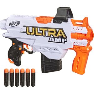 NERF Ultra Amp - Blaster: Gemotoriseerd, 6 Darts, Precisie en Snelheid