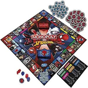Monopoly Spiderman bordspel - Speel als een spinachtige held - leuk spel voor kinderen van 8 jaar [Spaans]