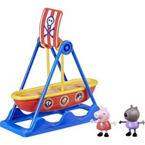 Peppa Pig Peppa-speelgoed Peppa's piratenrit, speelset met 2 Peppa-figuurtjes, kinderspeelgoed