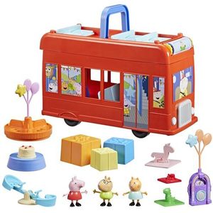 Peppa Pig - 2-in-1 Dubbeldekkerbus - Rood - Speelgoed - 3 Peppa Figuren