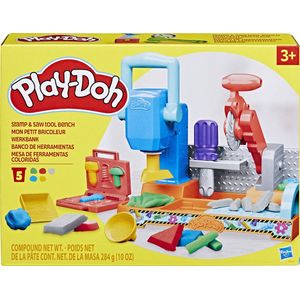 Play-Doh - Stempel- en Zaagtafel - Klei - 5 Kleuren - Inclusief Gereedschap
