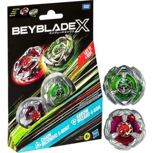Beyblade X Chain Incendio 5-60HT en Arrow Wizard 4-60N Top Dual Pack