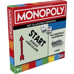 Monopoly - Classic Bordspel - Vernieuwde Editie - Gezelschapsspel - Inclusief Bewaarbakje