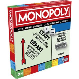 Monopoly Classic Bordspel - Vernieuwde Editie - Inclusief Bewaarbakje - BE Editie