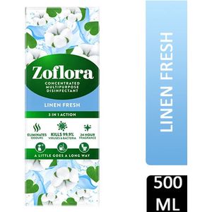 Zoflora Linen Fresh 500 ML Geurverwijderaar Geconcentreerd Schoonmaakmiddel Huisdieren