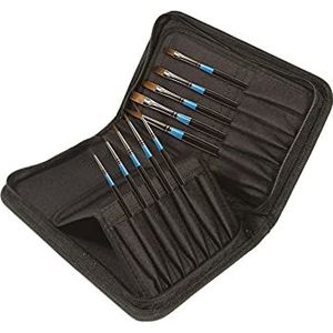 DALER-ROWNEY Aquafine - etui met ritssluiting met 10 aquarelpenselen