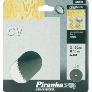 Piranha Cirkelzaagblad Chroom Vanadium, 130x16mm 80 tanden X10005