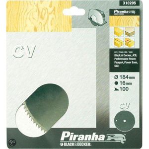 Piranha Cirkelzaagblad Chroom Vanadium, 184 x 16mm 100 tanden X10205