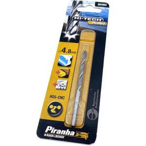 Piranha boor Ø 4.8 x 86 mm - Hi-Tech HSS-CNC - Hout, RVS en hardmetaal - X51053