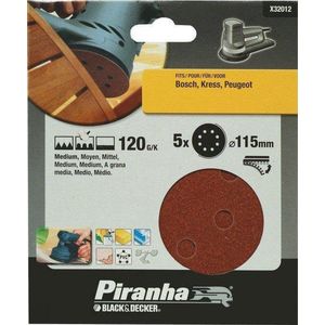 Piranha Schuurschijf  excentrische schuurmachine 115mm, 120K 5 stuks X32012