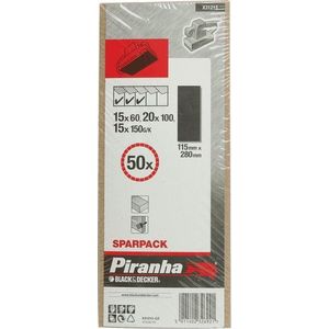 Piranha schuurstrookset 115x280mm – K60/100/150 (3 st.)