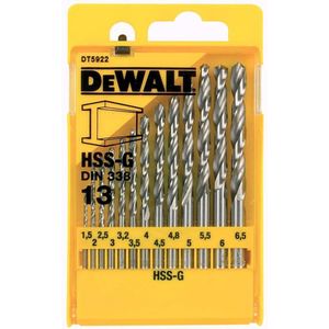 DeWALT DT5922 13-delige Metaalborenset - Goudkleurige Coating - Tough Case