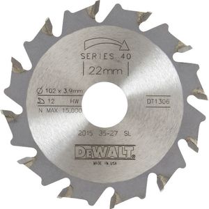 Dewalt HM DT1306-QZ Groeffrees (102/22/4 mm, 12 tanden, voor gebruik in lamellenfrezen