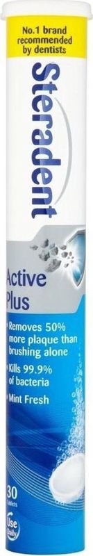 Steradent Reinigingstabletten - Active Plus 30 Tabletten