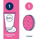 Veet - In Shower Ontharingscrème - Gevoelige Huid - 150 ml - Ontharingscrème voor Onder de Douche
