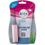 Veet - In Shower Ontharingscrème - Gevoelige Huid - 150 ml - Ontharingscrème voor Onder de Douche