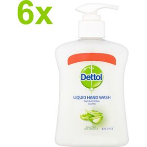 Dettol Vloeibare Handzeep met Aloë Vera en Vitamine E / Anti-Bacterieel - 6 x 250 ml - voordeelverpakking