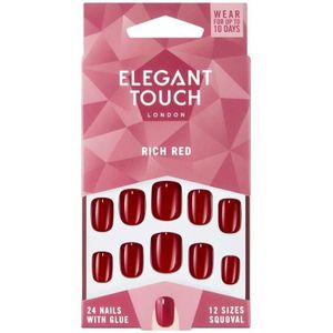 ELEGANT TOUCH Et Colour Nails, Rich Red (Squoval) Elegant Touch 21 g
