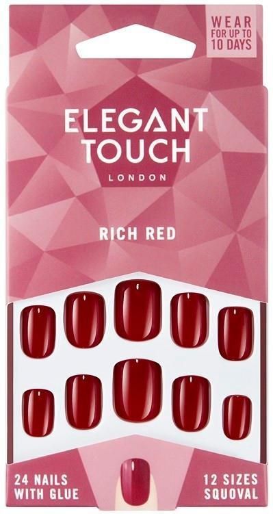 Kunstnagels - Rich Red - 24 Stuks - Glans Effect