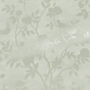Laura Ashley vliesbehang |Eglantine Silhouette Eau de Nil - blauw - 10mx52cm