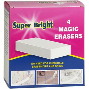 Super Bright Magic Erasers Nano Spons - 4 stuks