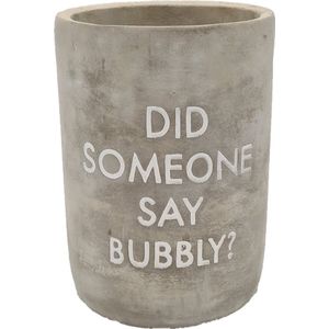 Deco4yourhome® - Wijnkoeler - Did someone say bubbly - Beton - Grijs - Cadeau