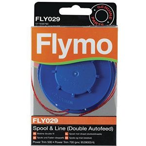 Flymo FLY029 dubbele draadspoel met automatische voeding, rood