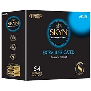 SKYN Extra lubricated, (54 stuks) latexvrije condooms, extra gesmeerd, compatibel met onze smeermiddelen