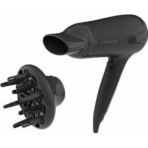 Carmen - HD1695 - Föhn - Zwart - 1700W - Diffuser - Coolshot functie