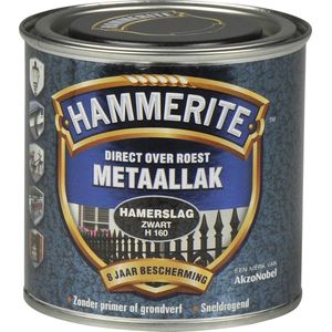 Hammerite Metaalverf Hamerslag Zwart H160 250ml | Metaalverf