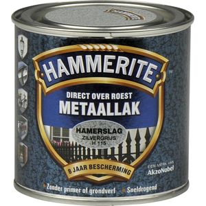 Hammerite hamerslag metaallak 250ml zilvergrijs H115