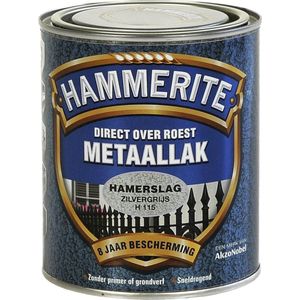 Hammerite Hamerslag Metaallak - Zilvergrijs - 750 ml