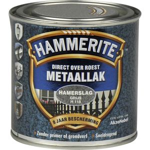 Hammerite Metaalverf Hamerslag Grijs H118 250ml