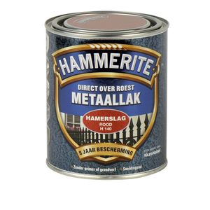 Hammerite Metaalverf Hamerslag Rood H140 250ml | Metaalverf