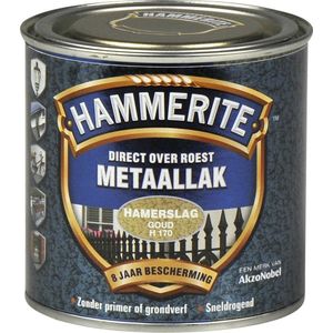 Hammerite Metaalverf Hamerslag Goud H170 250ml