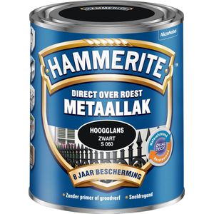 Hammerite Hoogglans Metaallak Zwart