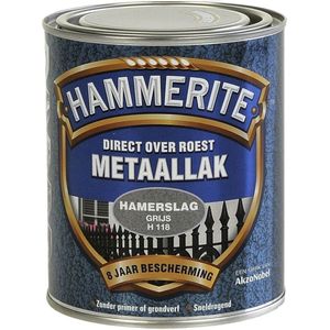 Hammerite Hamerslag Metaallak - Grijs - 750 ml