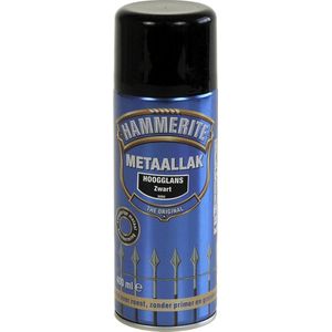 Hammerite Metaallak Hoogglans Zwart S060 Spuitbus 400 ML