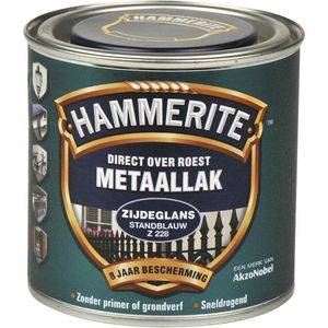 Hammerite Metaalverf Zijdeglans Standblauw 250ml