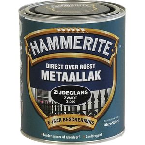 Hammerite Metaallak Zwart Z260 Zijdeglans 750ml