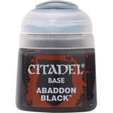 Games Workshop - Citadel Paint - Base Abaddon Black - 12 ml - Acryl