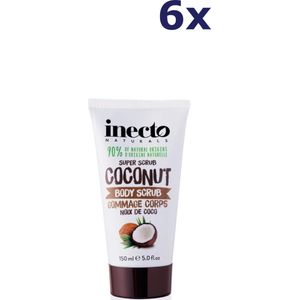 6x Inecto Naturals Coconut Body Scrub 150ml