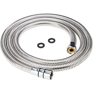 Croydex - AM156041 - 1,5 m - 1,75 m - Stainless Steel Reinforced Stretch Shower Hose - 11 mm Bore