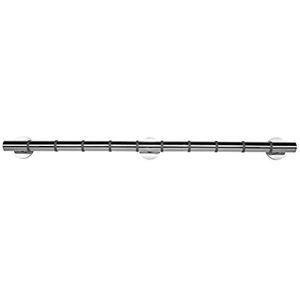 Croydex AP530841 Grijs-n-Grip Hedendaags Ontwerp Heavy Duty Staal Core Zachte Geribbelde Grip Rechte Grab Bar, 890mm, Chrome