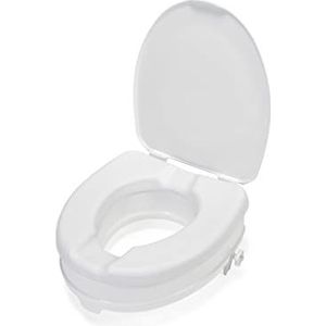 Croydex WL411022H Carragh verhoogd met deksel toiletbril, wit