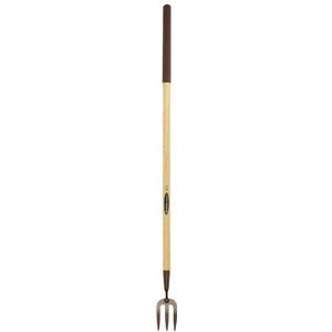 Spear & Jackson 4060NB/09 Elements Wietvork met lange steel, bruin houten handvat met bronzen kop, 124 x 8 x 4,5 cm