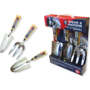 Spear & Jackson plant set RVS gepolijst 3 delig - tuingereedschap set - cadeau voor vrouw - cadeau voor man- 3 delige - Tuinierset - Tuinsetje - Gereedschap voor Tuin - tuinschepje - 10JAAR GARANTIE