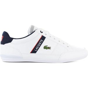 Lacoste - Heren Sneakers Chaymon White/Navy/Red - Wit - Maat 45